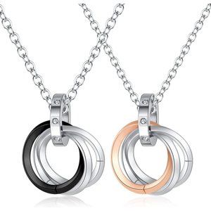 Cigmag Matching Necklace for Couples - Promise Love Pendant Necklaces Se…